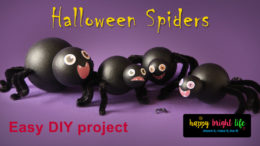 Halloween spiders easy DIY project