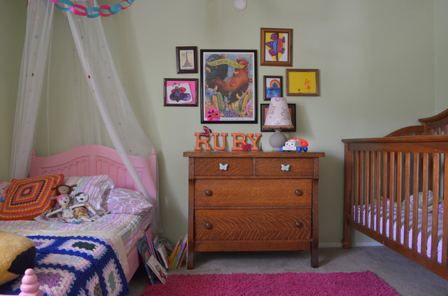 Colourful crochet throw for kid's bedroom